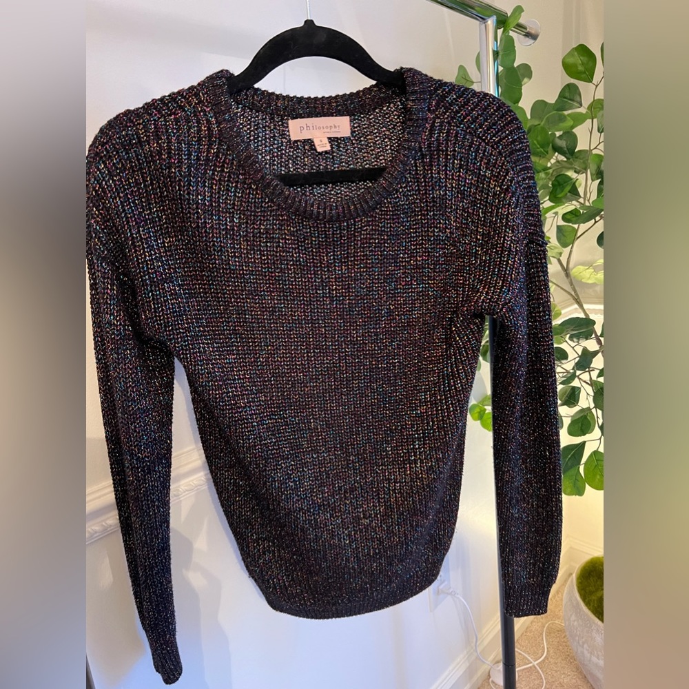 Philosophy sparkly thread sweater